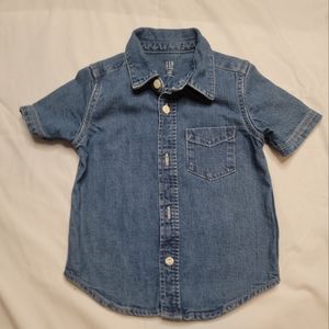 Gap Toddler denim button down shirt
